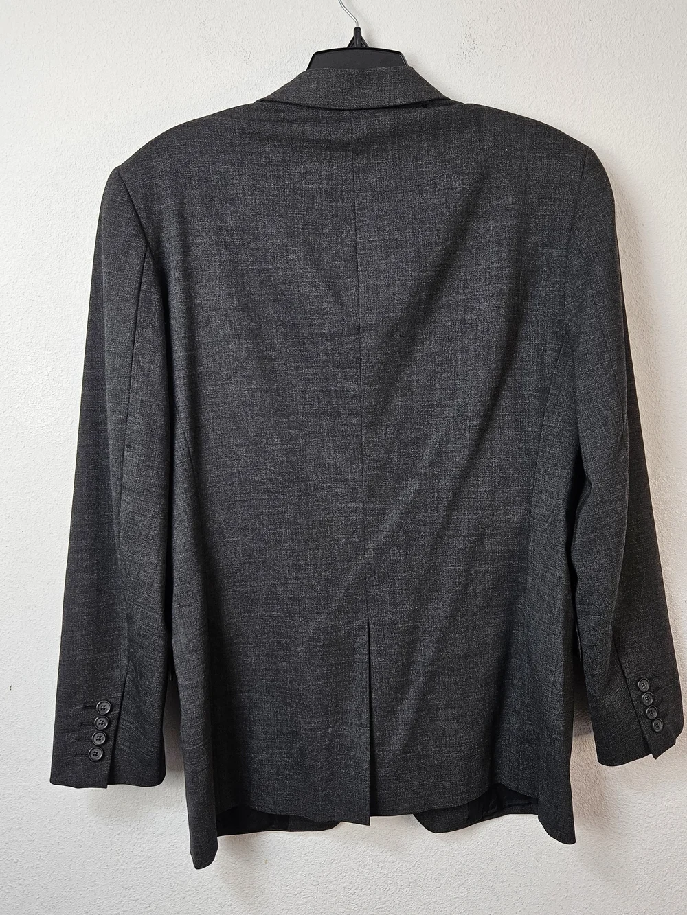 Relative Men's Dark Gray Classic Single-Breasted Blazer Made In Italy